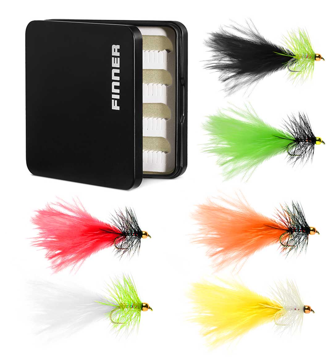 Boxed 6 Dancer Lures Flies